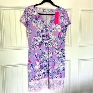 Lilly Pulitzer Floral Mini Dress in Lavender and Pink
